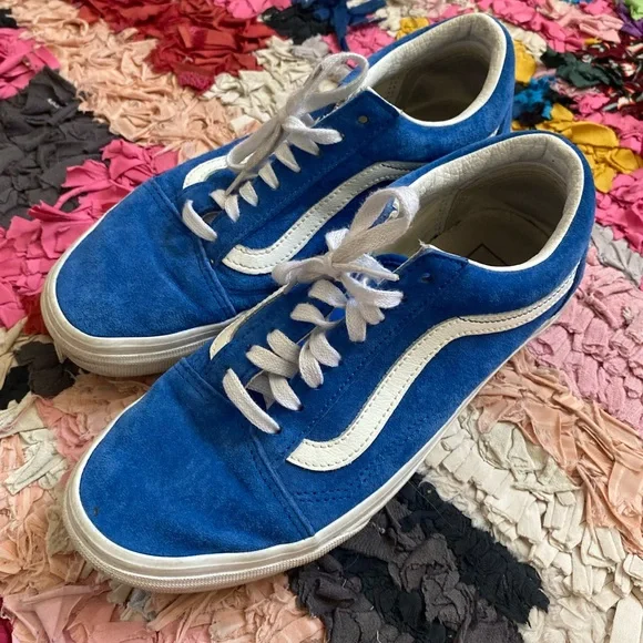 Vans Men's Royal Blue Suede Sneakers - Picture 1 of 5